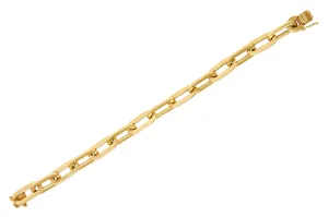 Tiffany & Co. 1960's 14 Karat Yellow Gold Paperclip Chain Vintage Link Bracelet