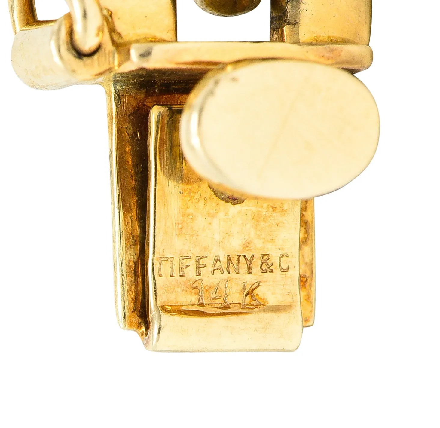 Tiffany & Co. 1960's 14 Karat Yellow Gold Paperclip Chain Vintage Link Bracelet