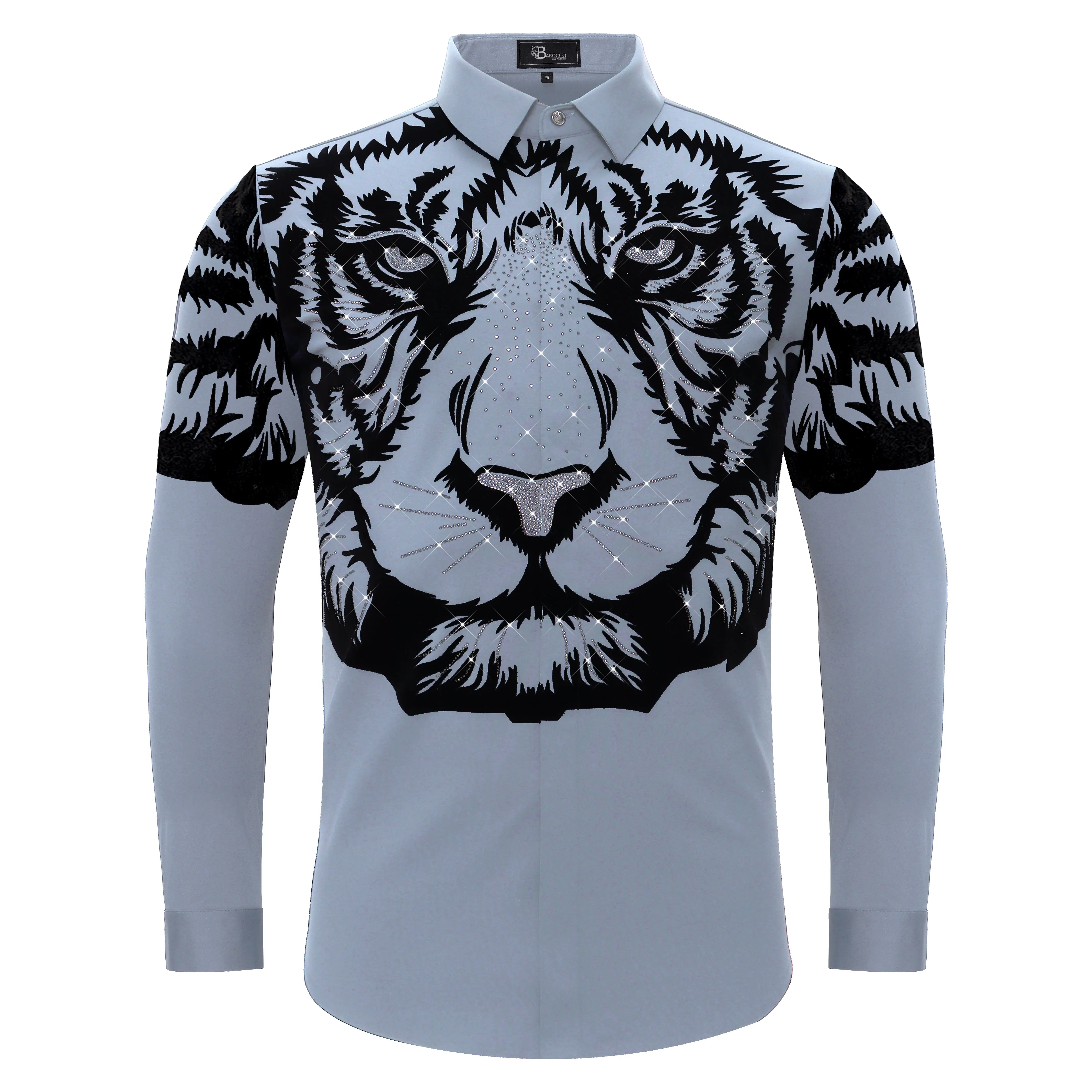 Tiger's Wrath Button-Up Shirt SKY/BLUE GUN
