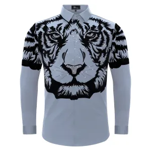 Tiger's Wrath Button-Up Shirt SKY/BLUE GUN