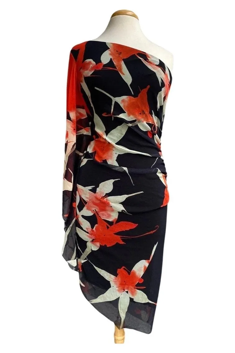 TULIP One Shoulder Angel Sleeve Asymmetrical Hem Dress