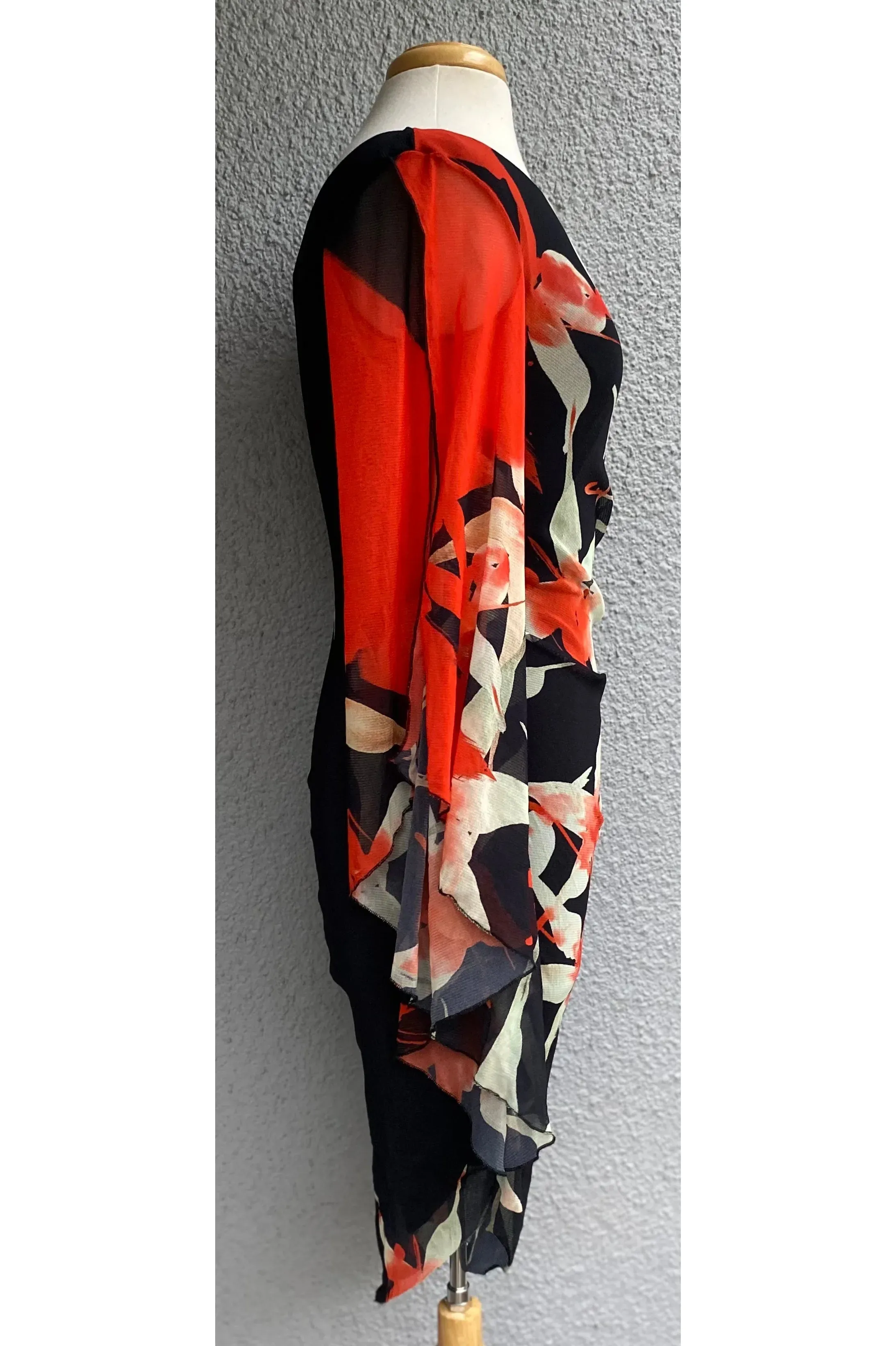 TULIP One Shoulder Angel Sleeve Asymmetrical Hem Dress