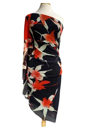 TULIP One Shoulder Angel Sleeve Asymmetrical Hem Dress