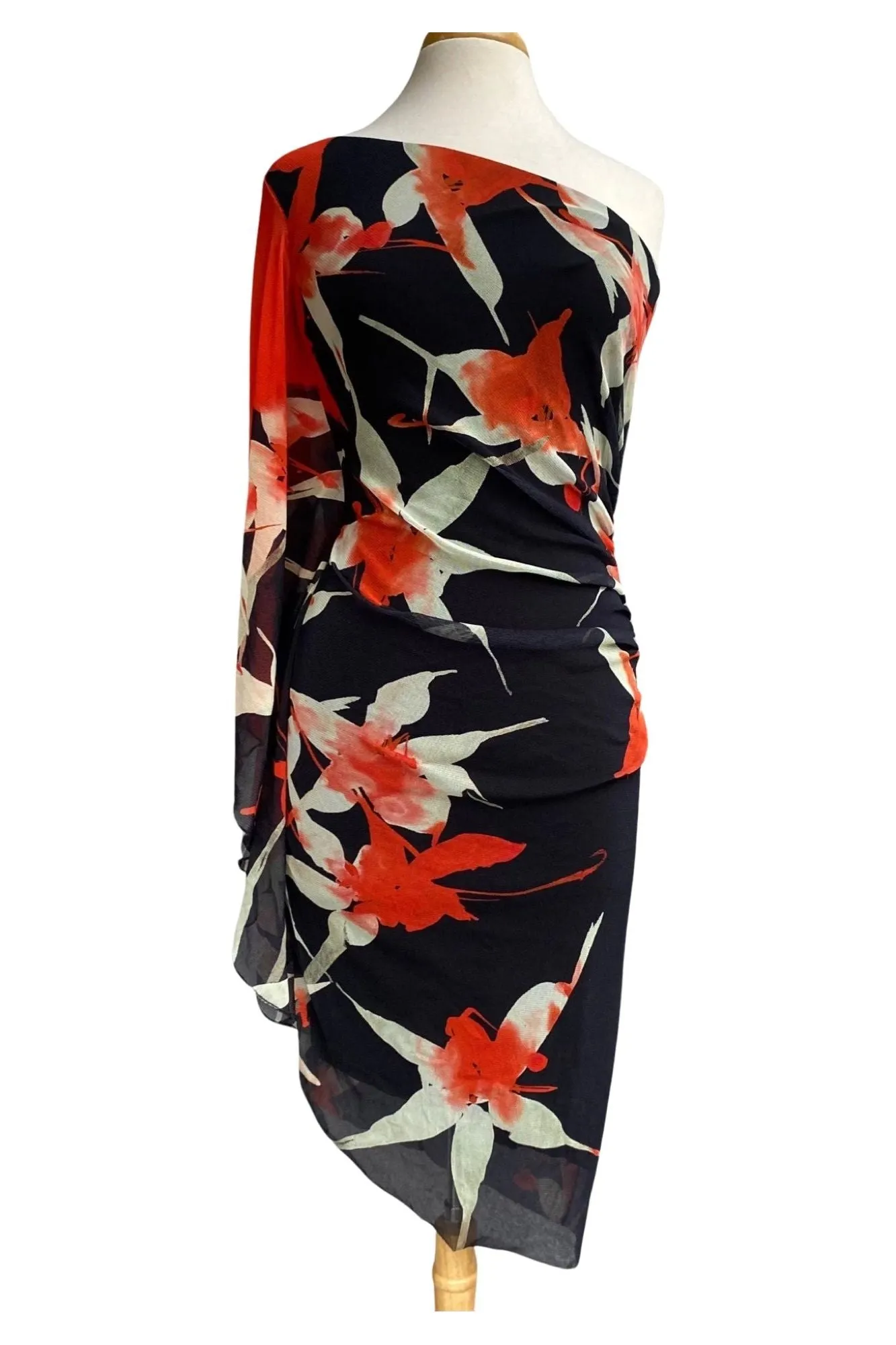 TULIP One Shoulder Angel Sleeve Asymmetrical Hem Dress