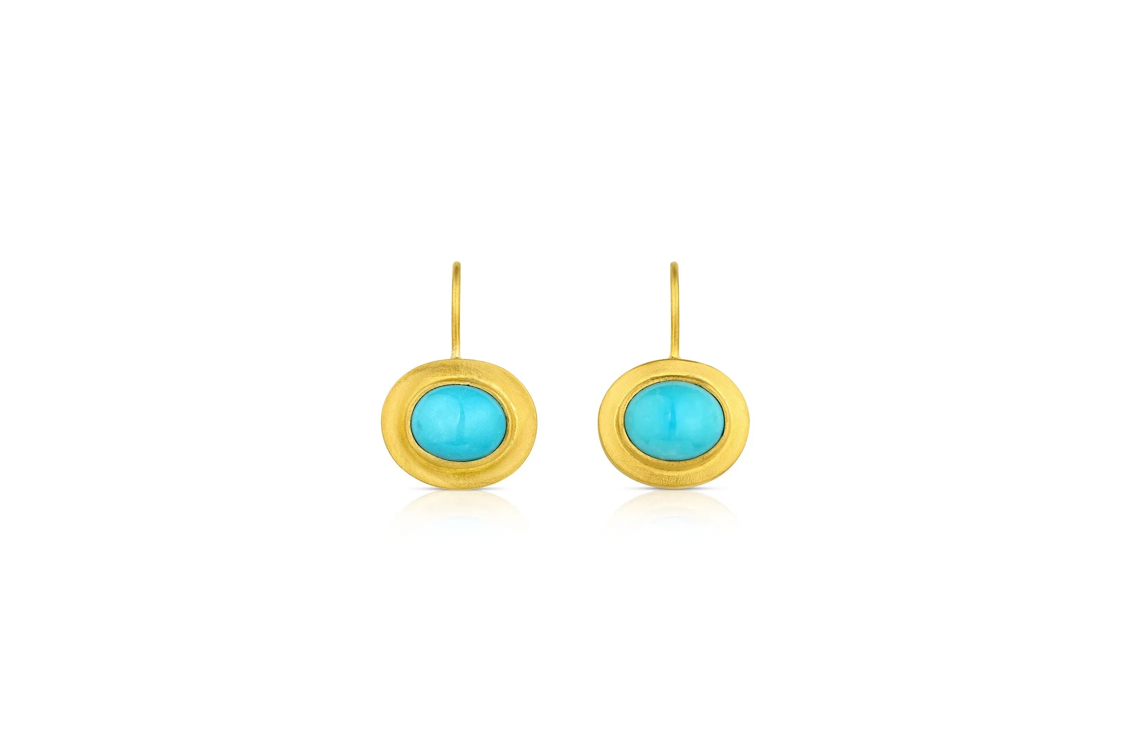 Turquoise Frame Drop Earrings