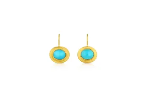 Turquoise Frame Drop Earrings