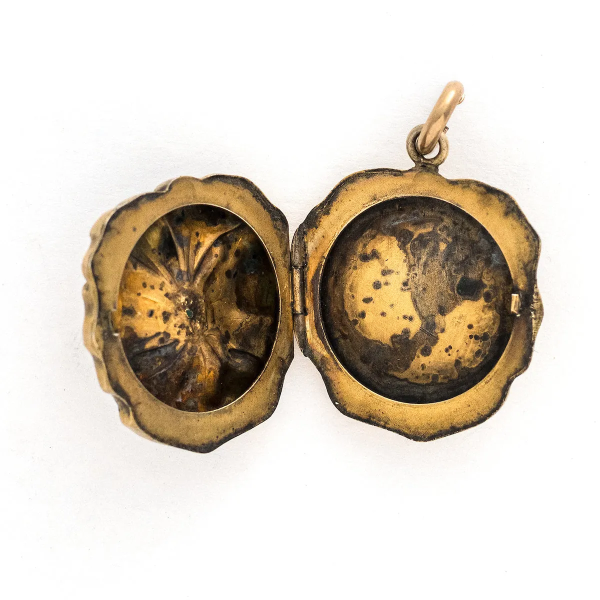 Turquoise Pansy Antique Locket
