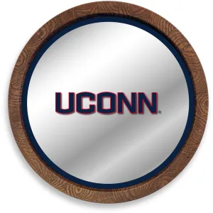 UConn Huskies: "Faux" Barrel Top Mirrored Wall Sign
