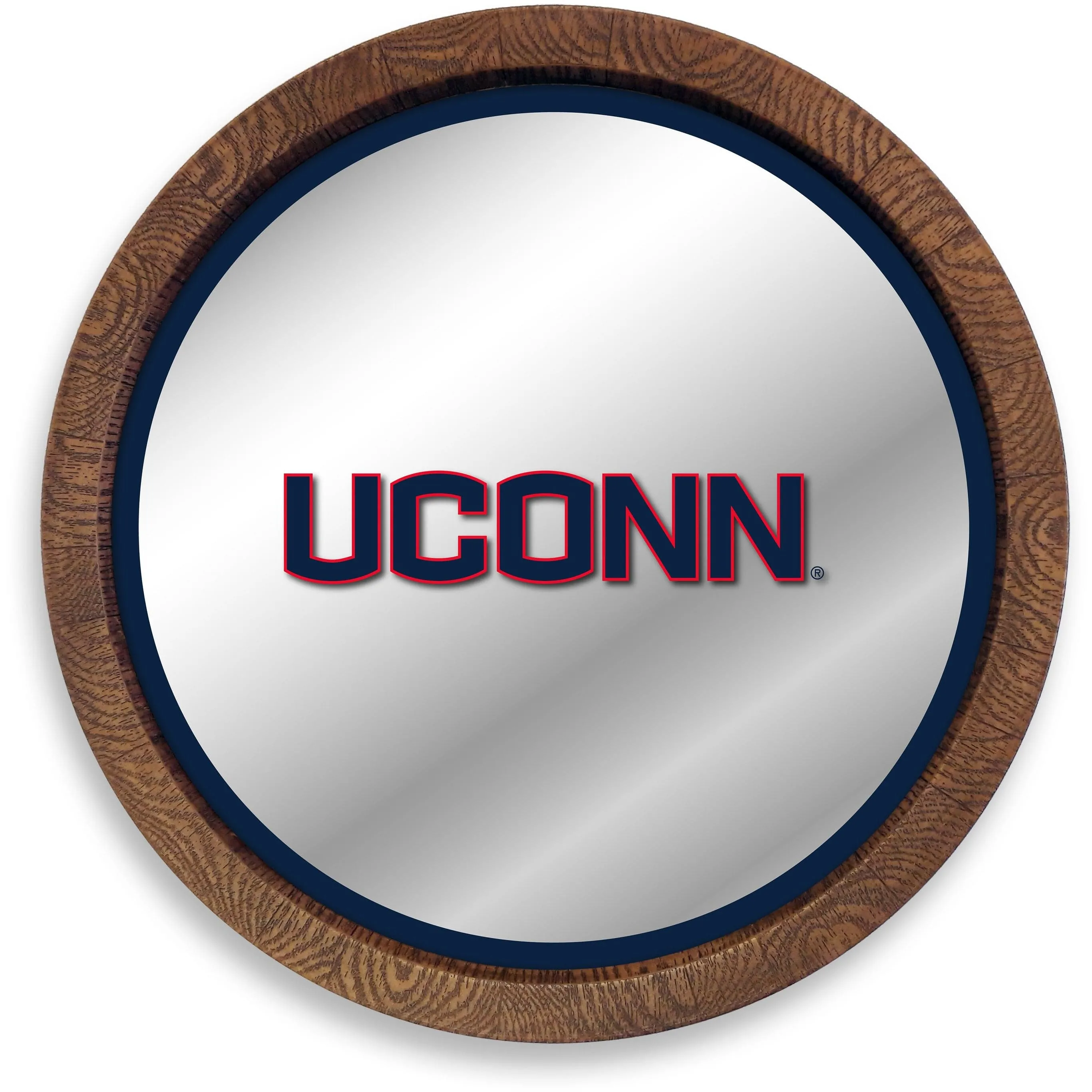 UConn Huskies: "Faux" Barrel Top Mirrored Wall Sign