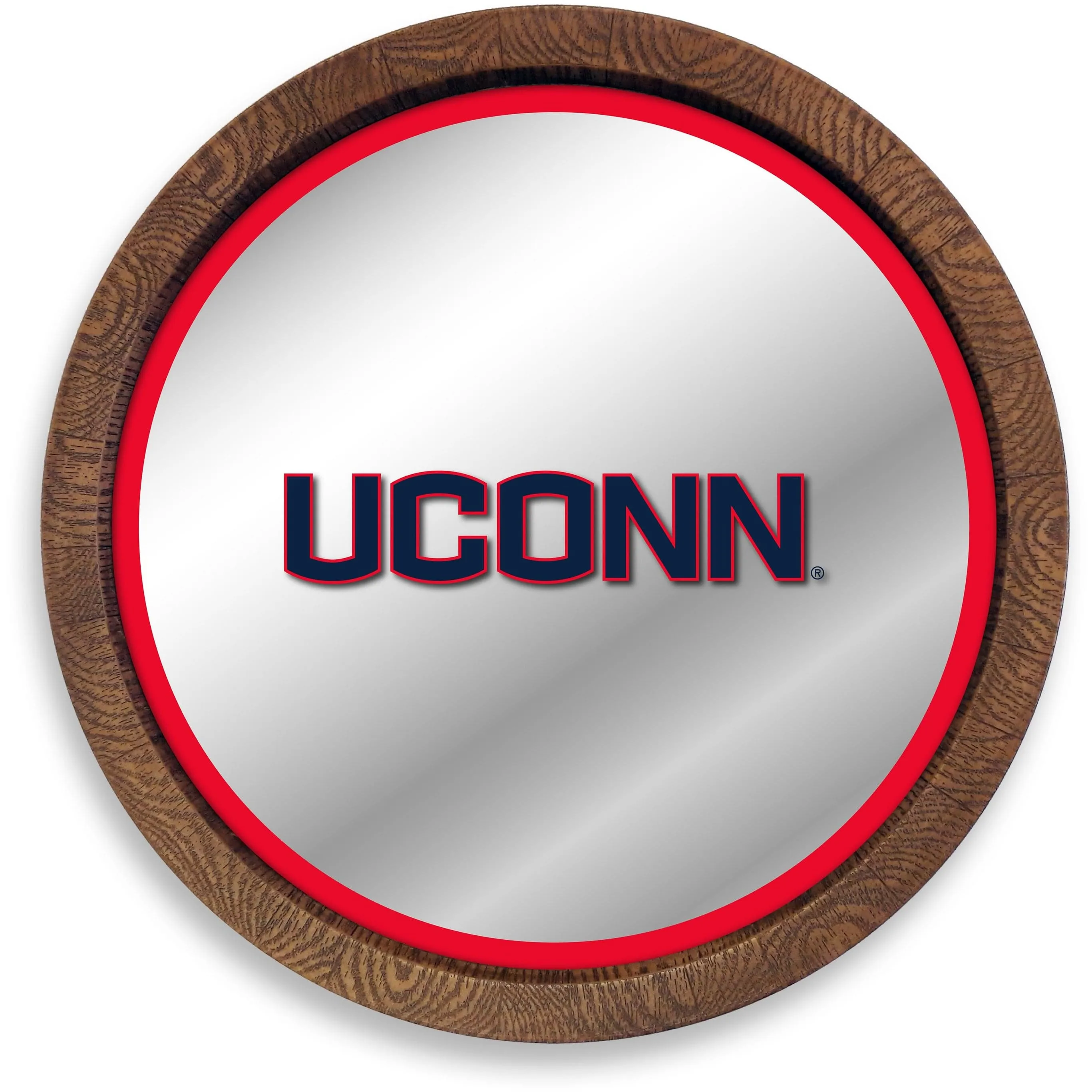 UConn Huskies: "Faux" Barrel Top Mirrored Wall Sign