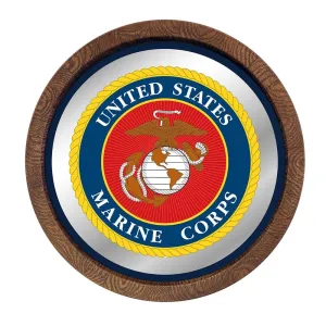 US Marine Corps: Seal - "Faux" Barrel Top Mirrored Wall Sign