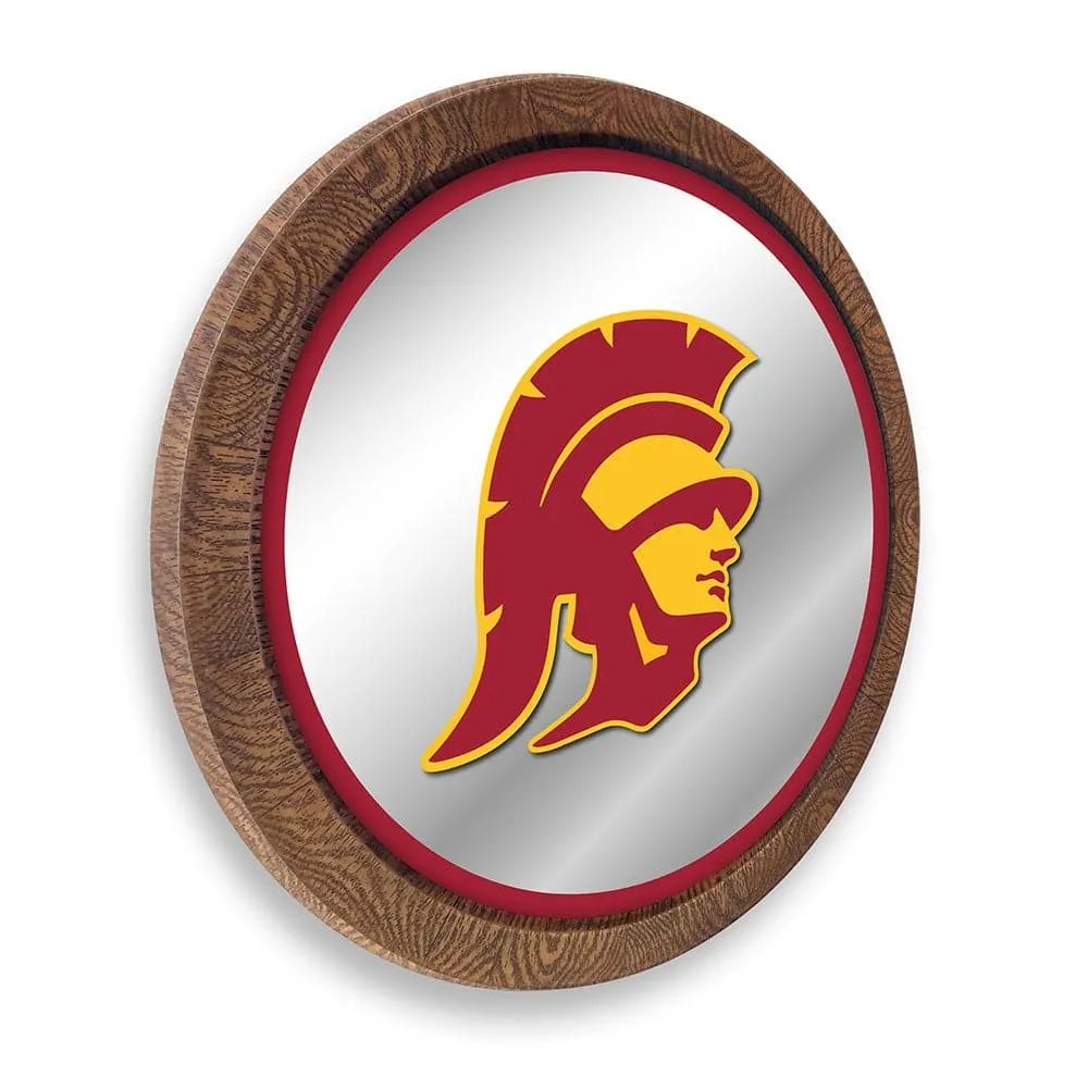 USC Trojans: Mascot - "Faux" Barrel Top Mirrored Wall Sign