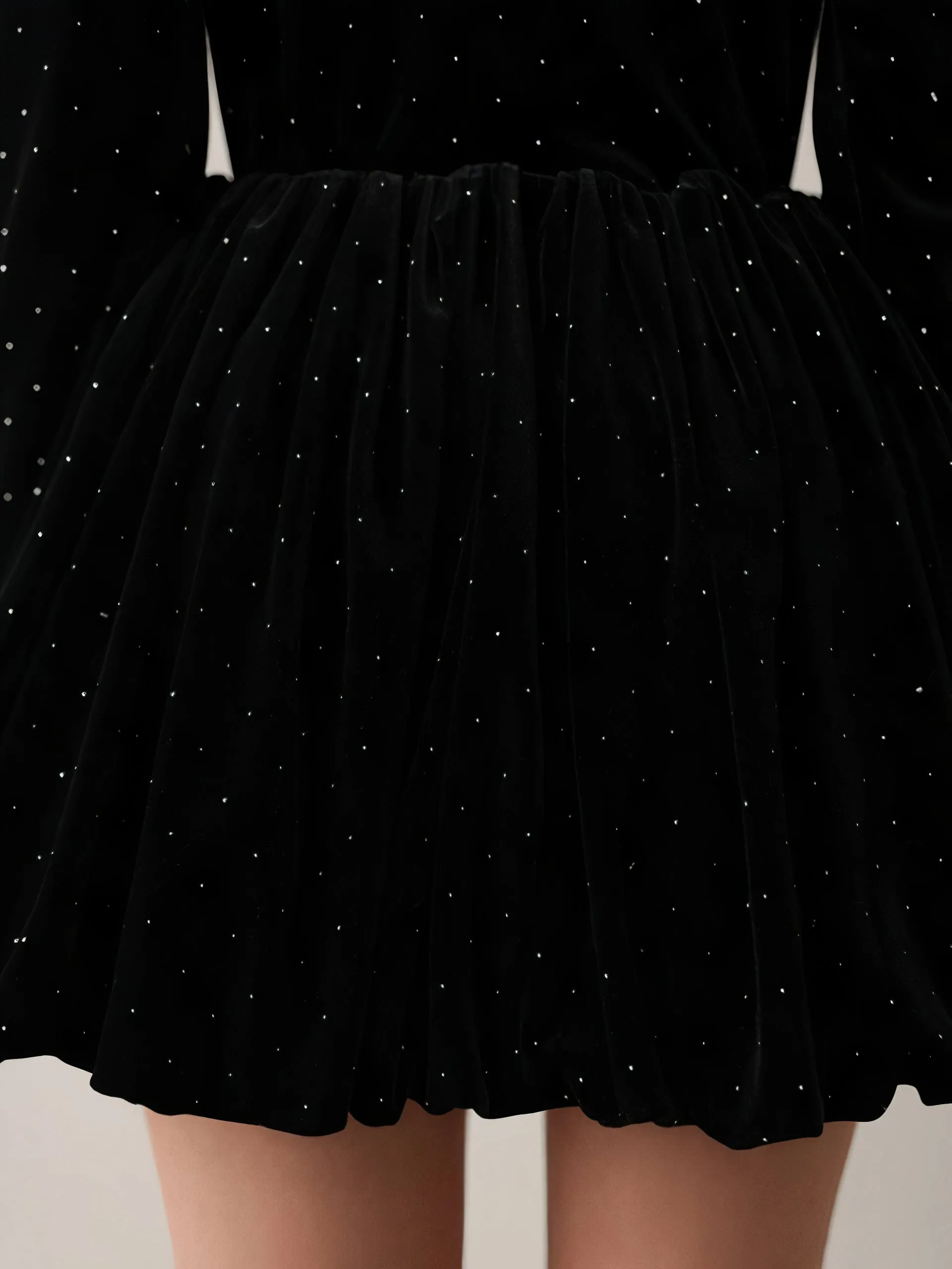 Velvet Elegance Black Blouse