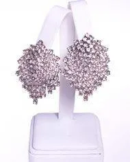 Vintage Art Deco Style Fringe Rhinestone Statement Earrings