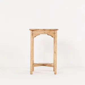 Vintage Bleached Bone Inlay Side Table