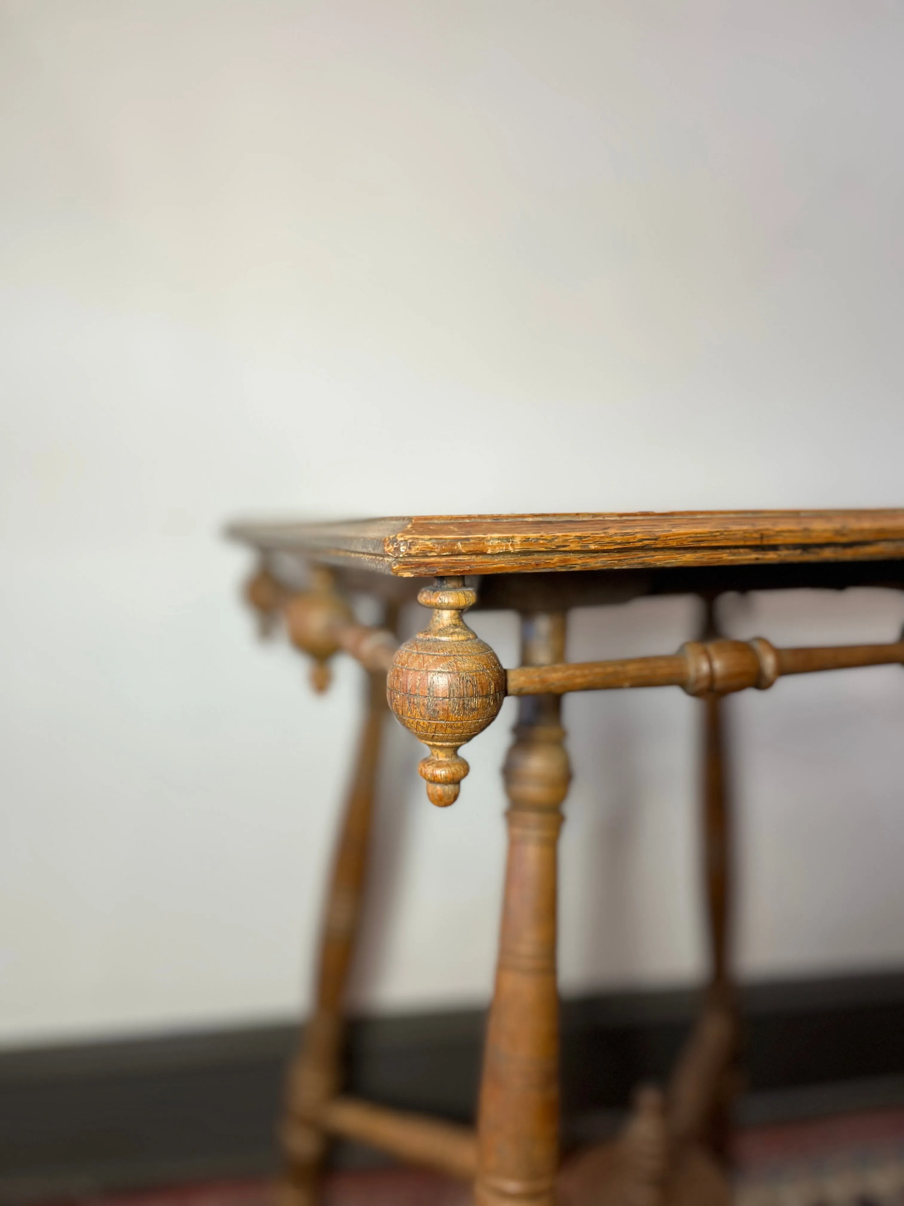 Vintage Carved Wood Parlor Table