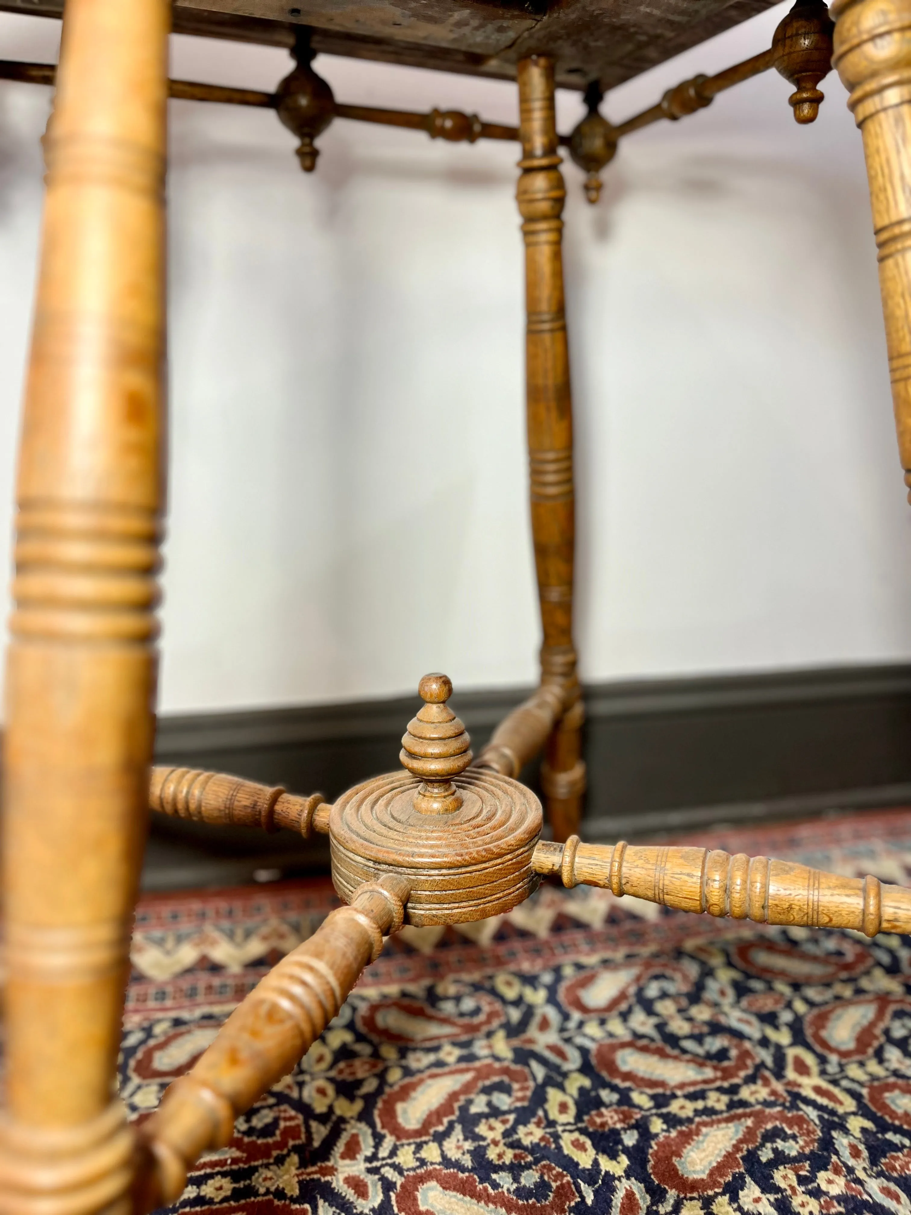 Vintage Carved Wood Parlor Table