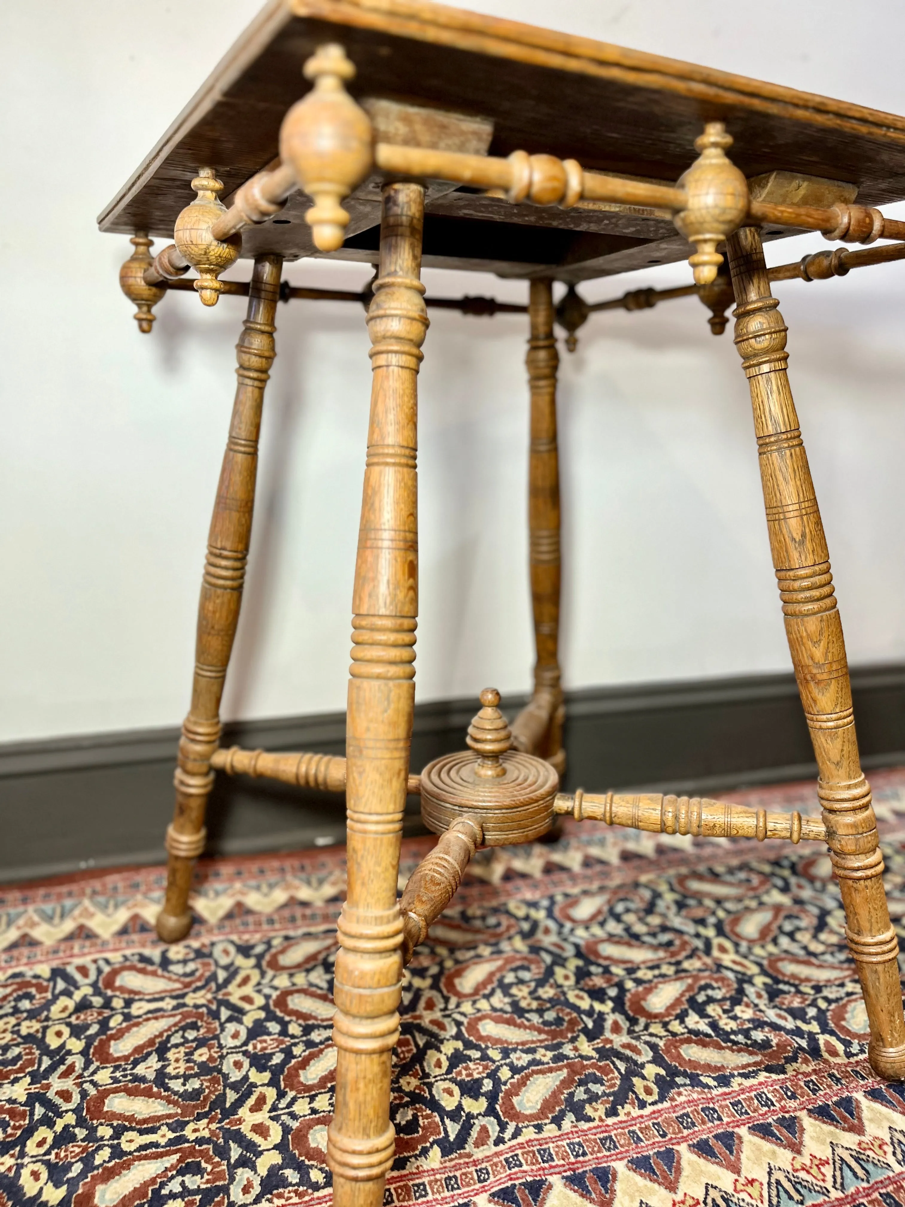 Vintage Carved Wood Parlor Table