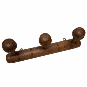 Vintage English 3 Peg Coat Hook c1920