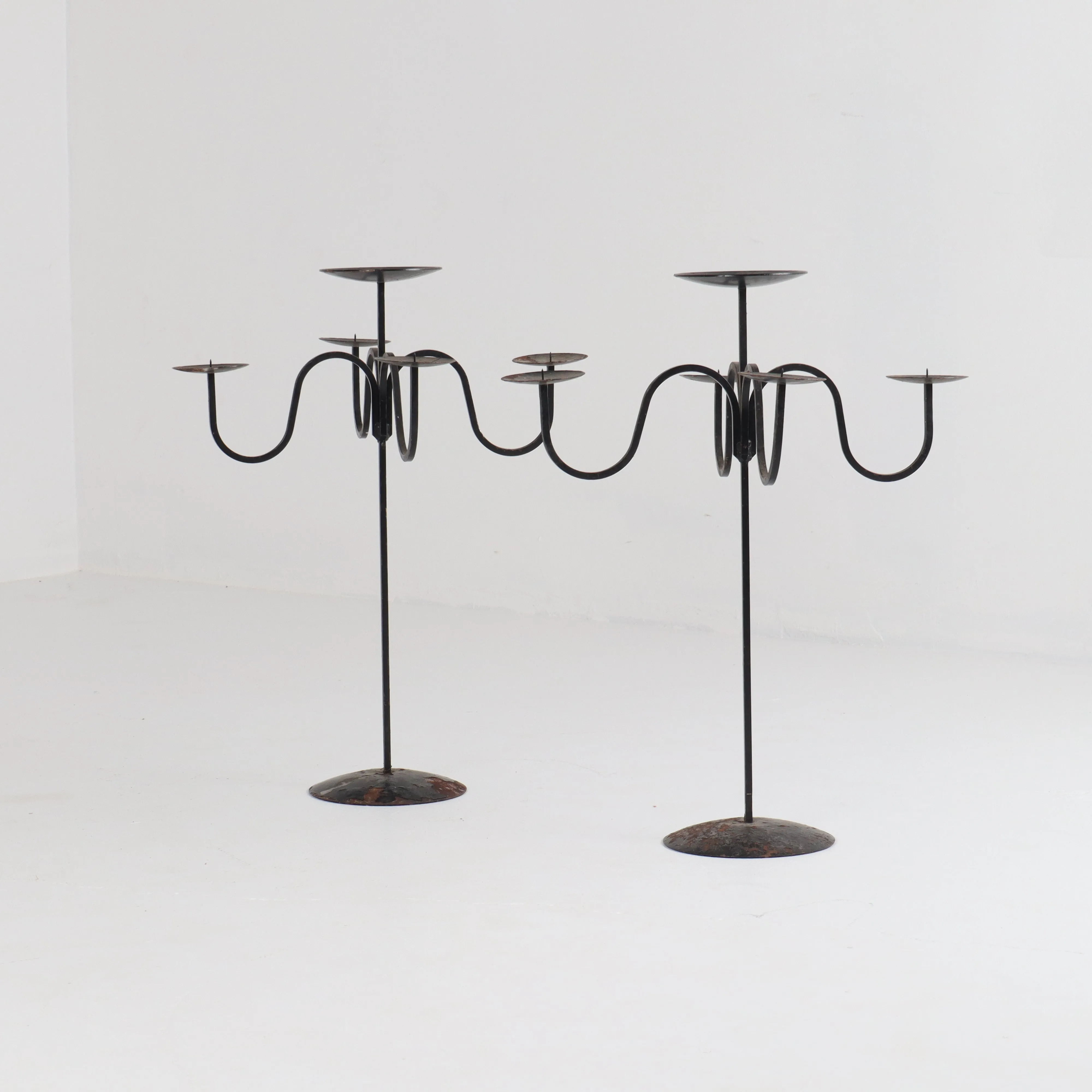 Vintage English Iron Candelabra