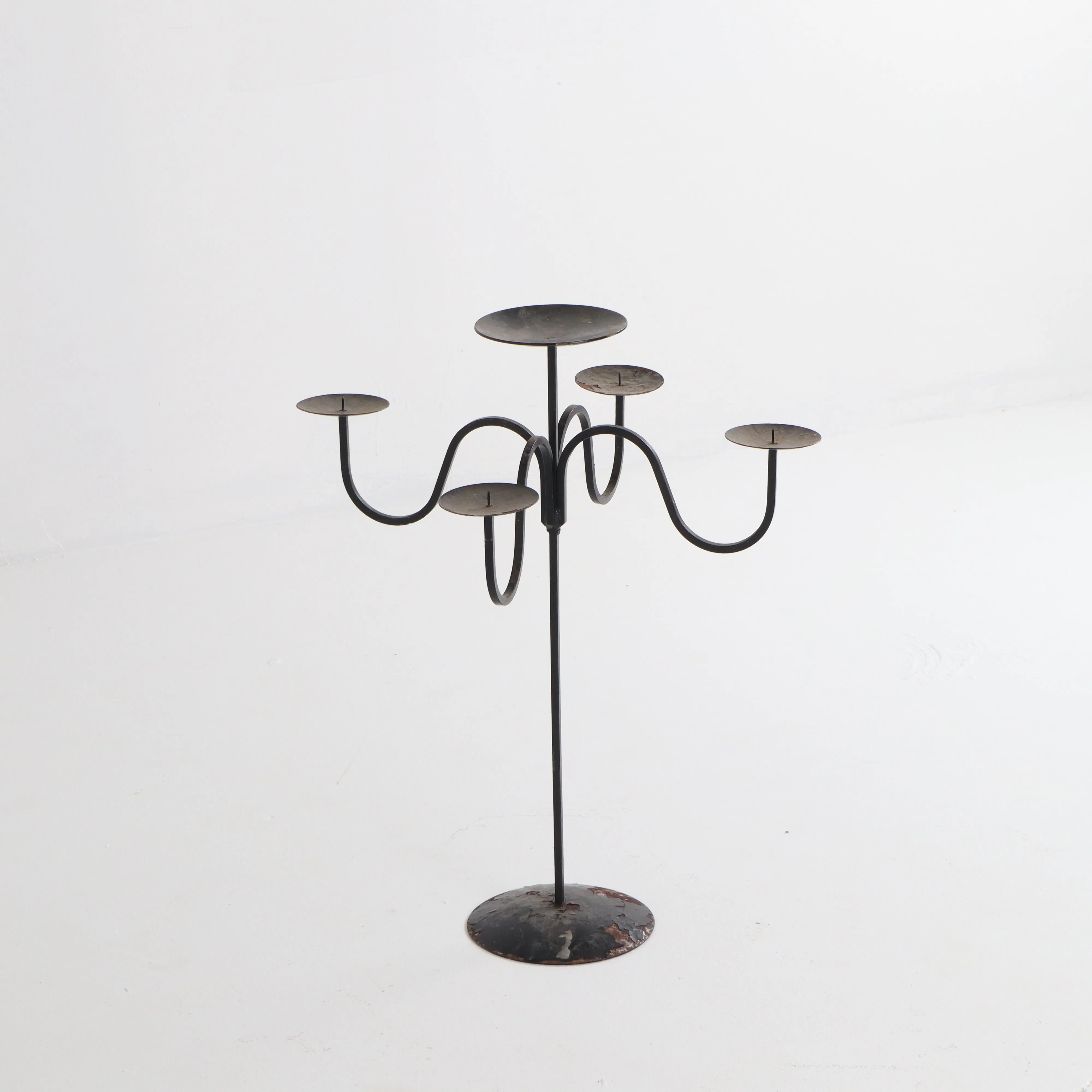Vintage English Iron Candelabra