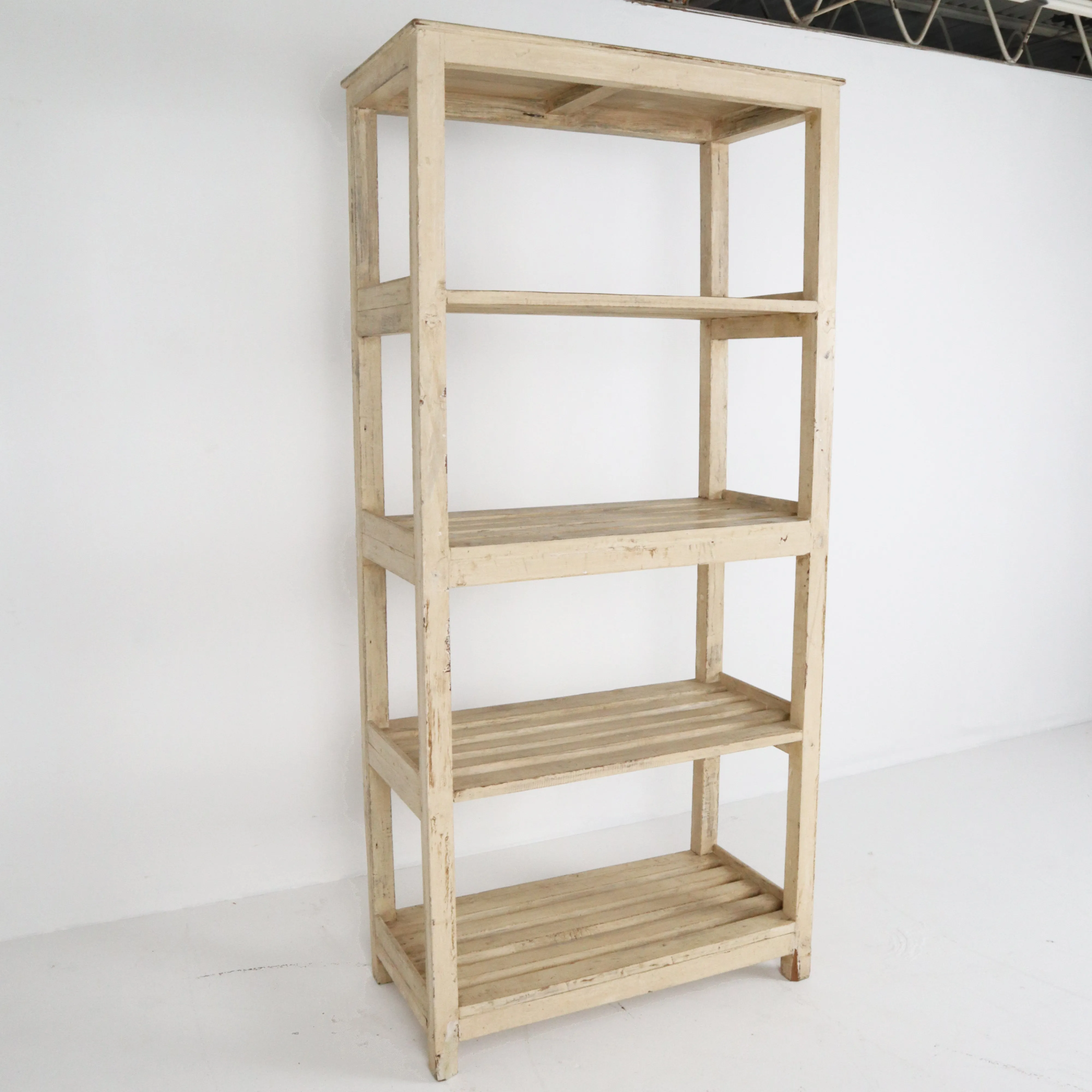 Vintage European Painted White Shelves / Stand