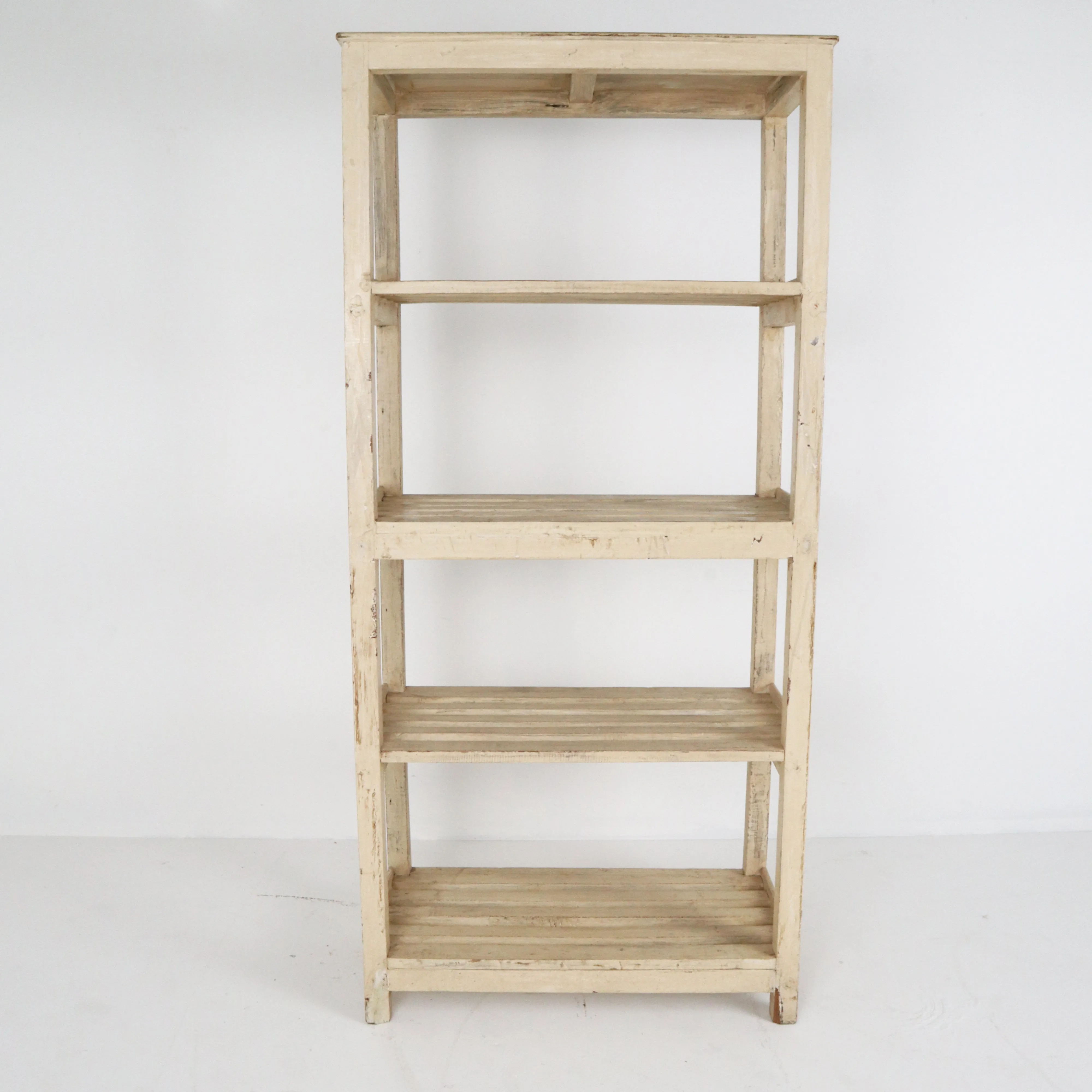 Vintage European Painted White Shelves / Stand