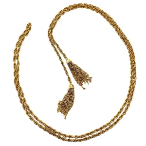 Vintage Gold Tassel Chain Lariat