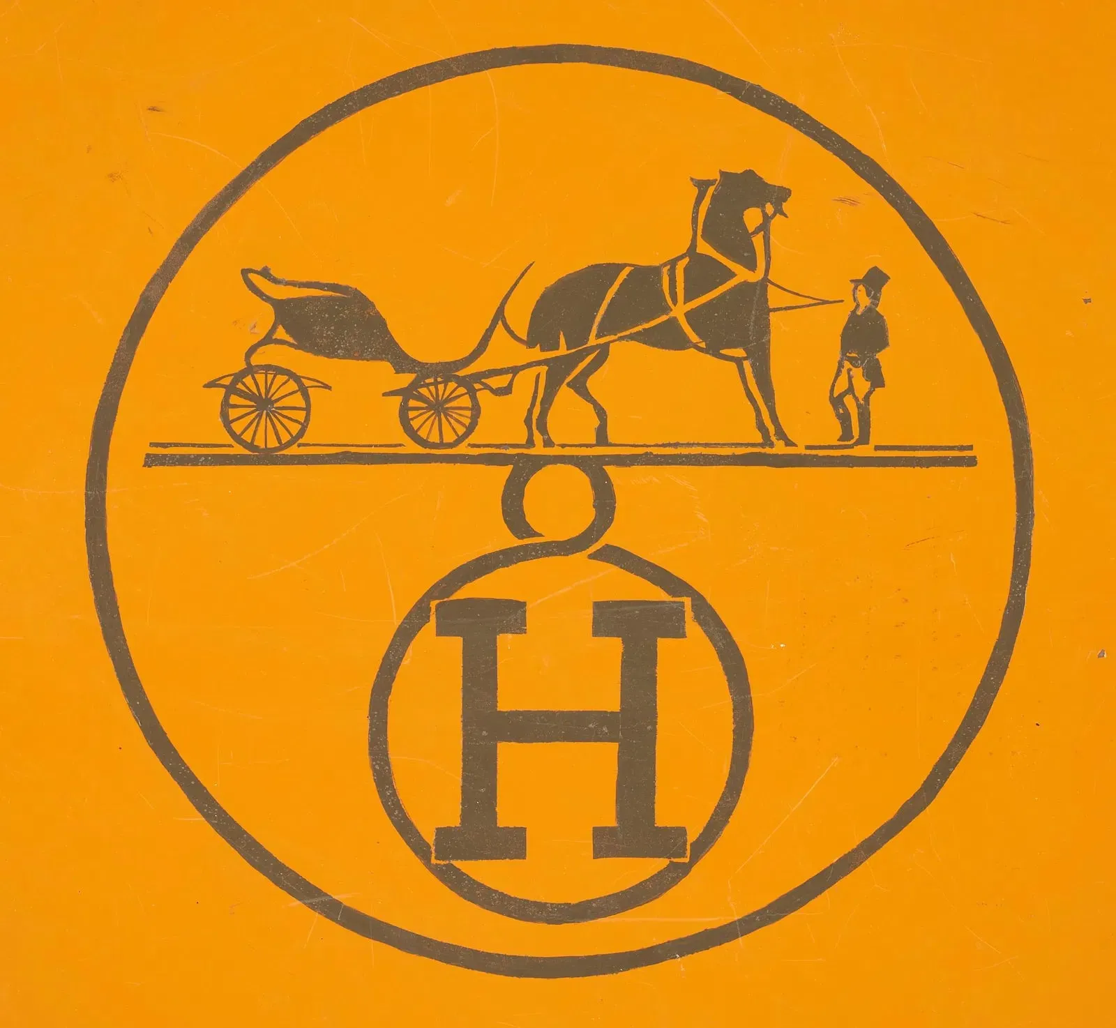 Vintage Hermes Inspired Oversized Metal Tole Tray
