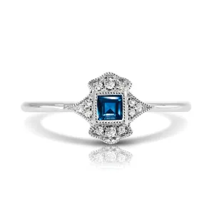 Vintage Inspired 0.20 ct. Natural Blue Sapphire Ring