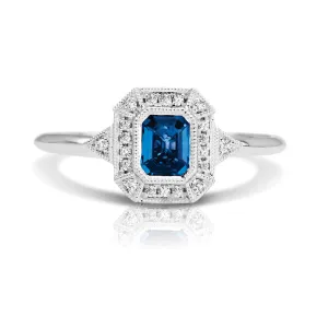 Vintage Inspired 0.50 ct. Natural Blue Sapphire Ring