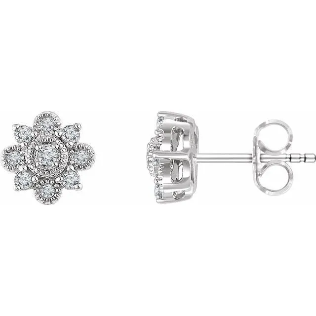 Vintage-Inspired Halo-Style Earrings
