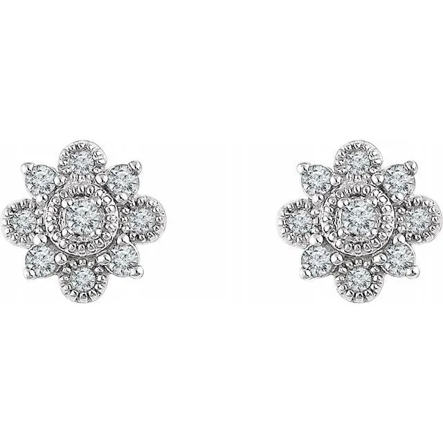 Vintage-Inspired Halo-Style Earrings