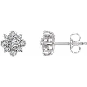 Vintage-Inspired Halo-Style Earrings