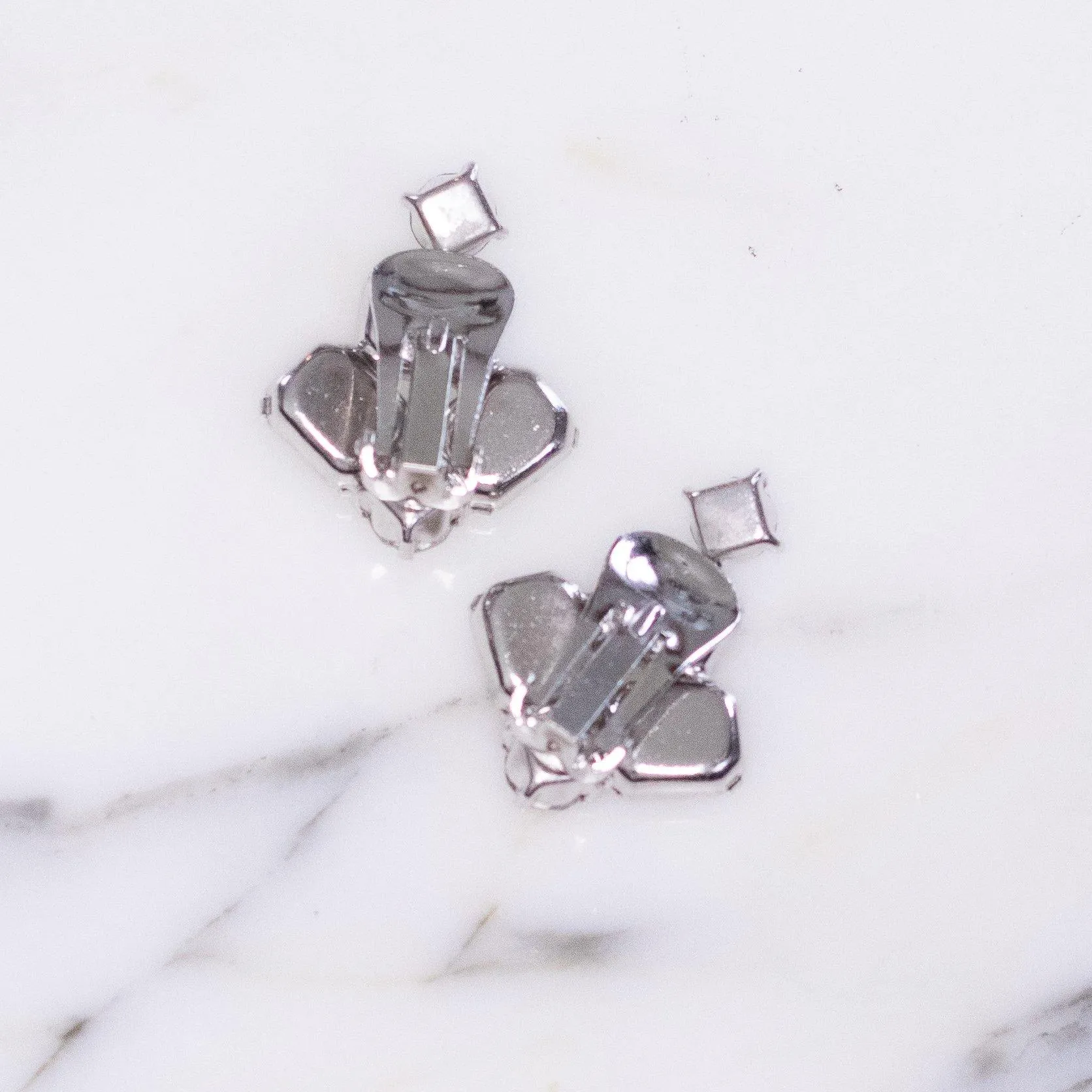Vintage Kramer Art Deco Diamante Statement Earrings