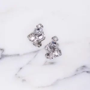 Vintage Kramer Art Deco Diamante Statement Earrings