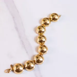 Vintage Monet Gold Disc Link Bracelet