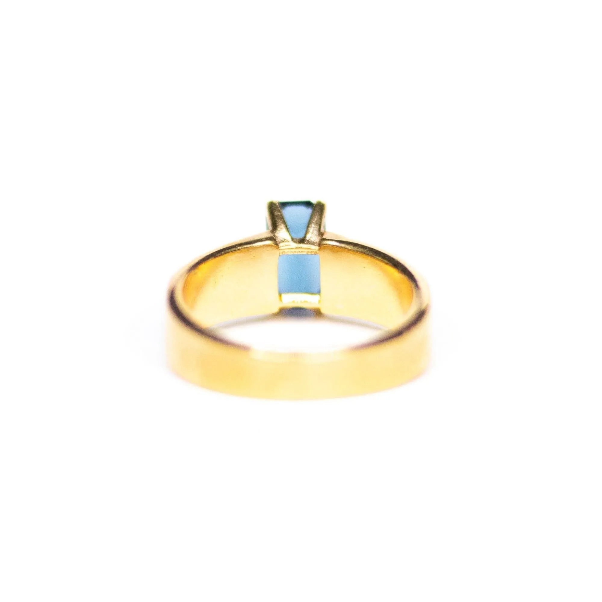 Vintage Sapphire Crystal Cocktail Ring