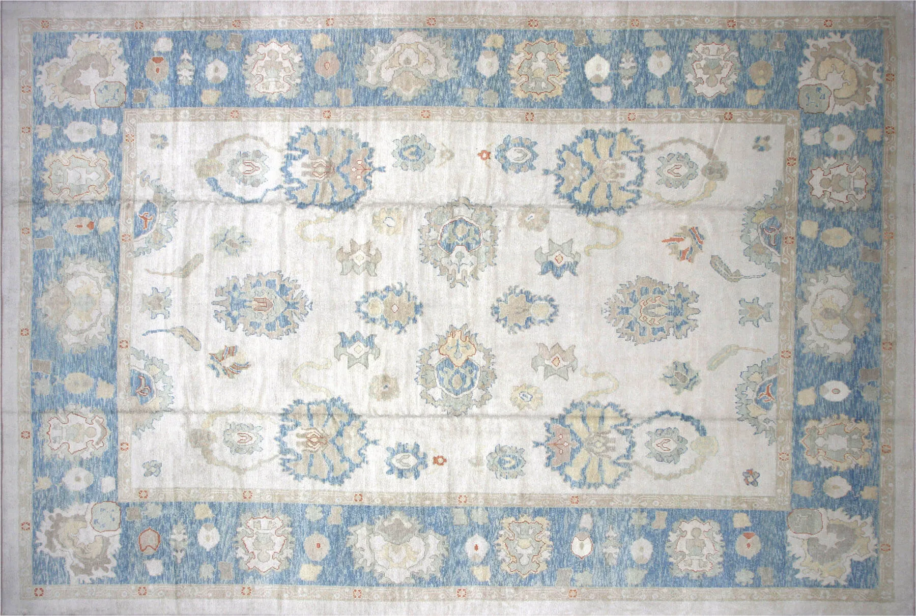 Vintage Turkish Oushak Rug - 13'7" x 20'