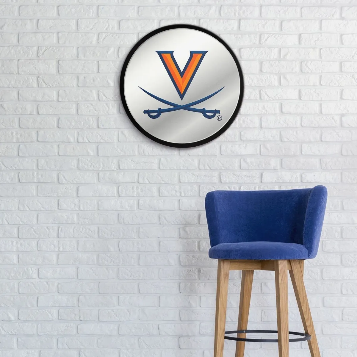 Virginia Cavaliers: Modern Disc Mirrored Wall Sign