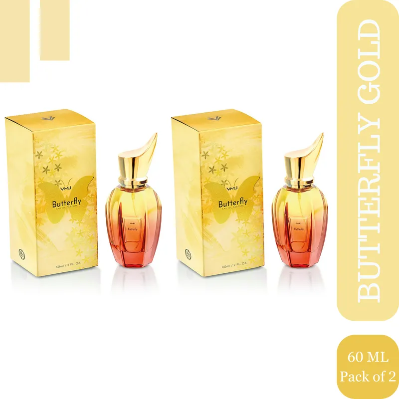 Viwa VMJ Butterfly Gold Eau De Parfum 60ml Each (Pack of 2)