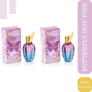 Viwa VMJ Butterfly Hot Pink Eau De Parfum 60ml Each (Pack of 2)