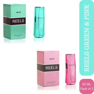 Viwa VMJ Reels Green and Pink Eau De Parfum 50ml Each (Pack of 2)