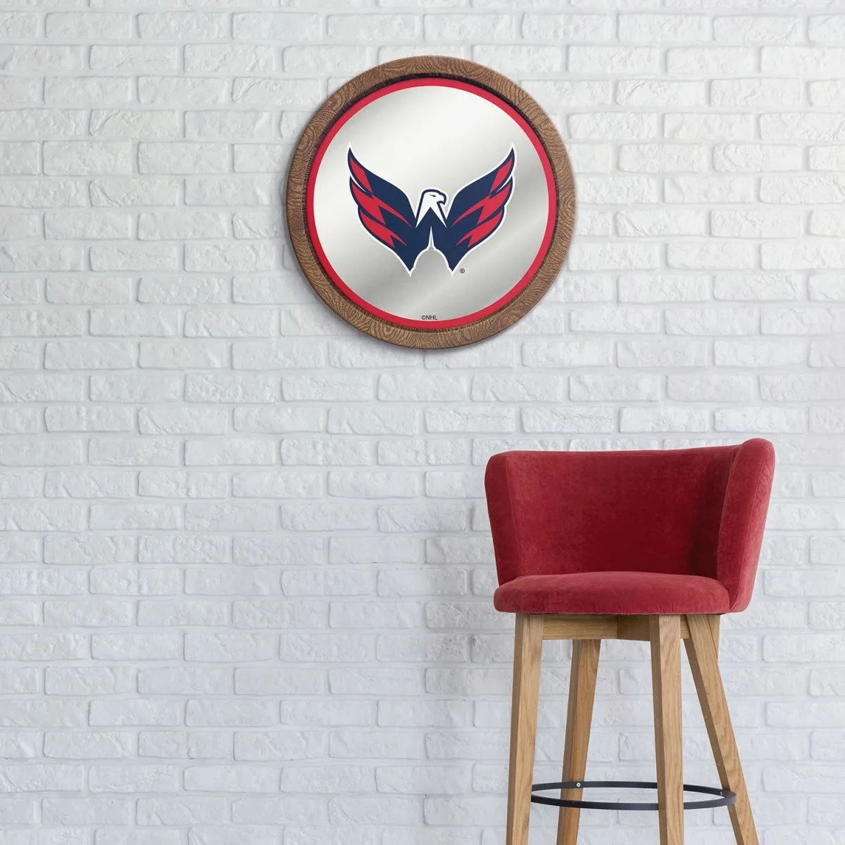 Washington Capitals: Mirrored Barrel Top Wall Sign
