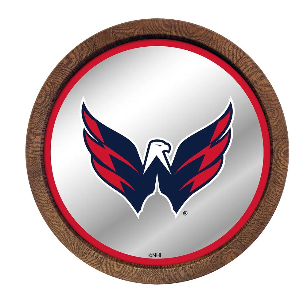 Washington Capitals: Mirrored Barrel Top Wall Sign