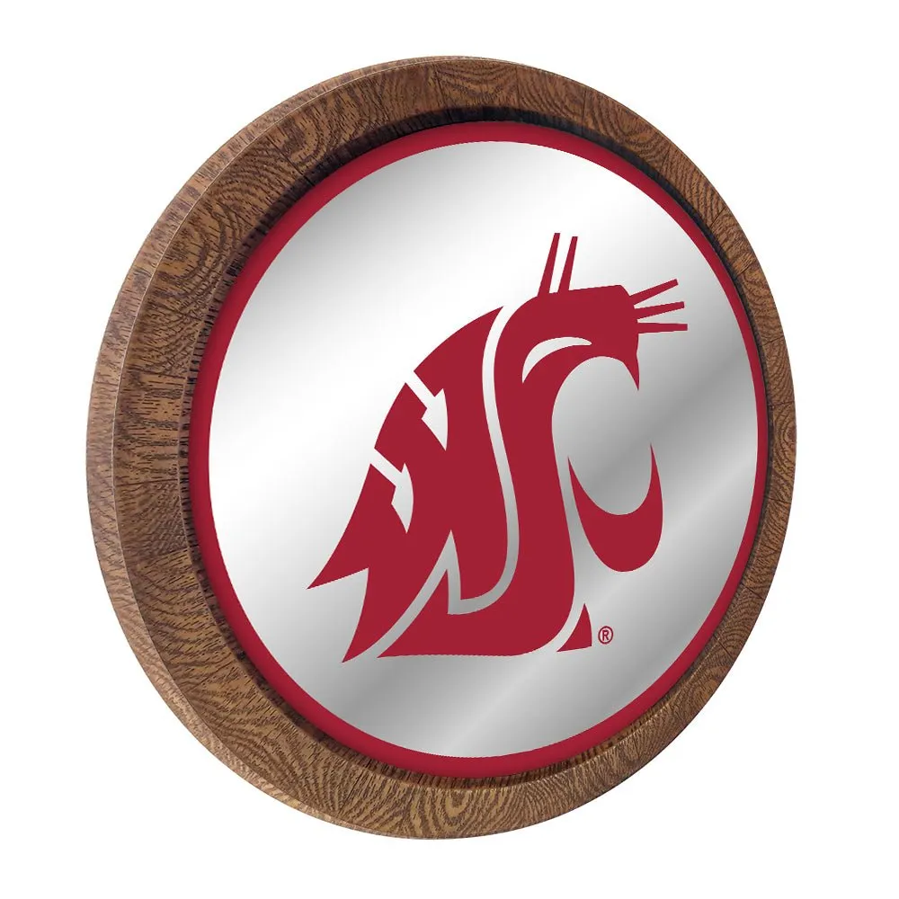 Washington State Cougars: Logo - Mirrored Barrel Top Mirrored Wall Sign