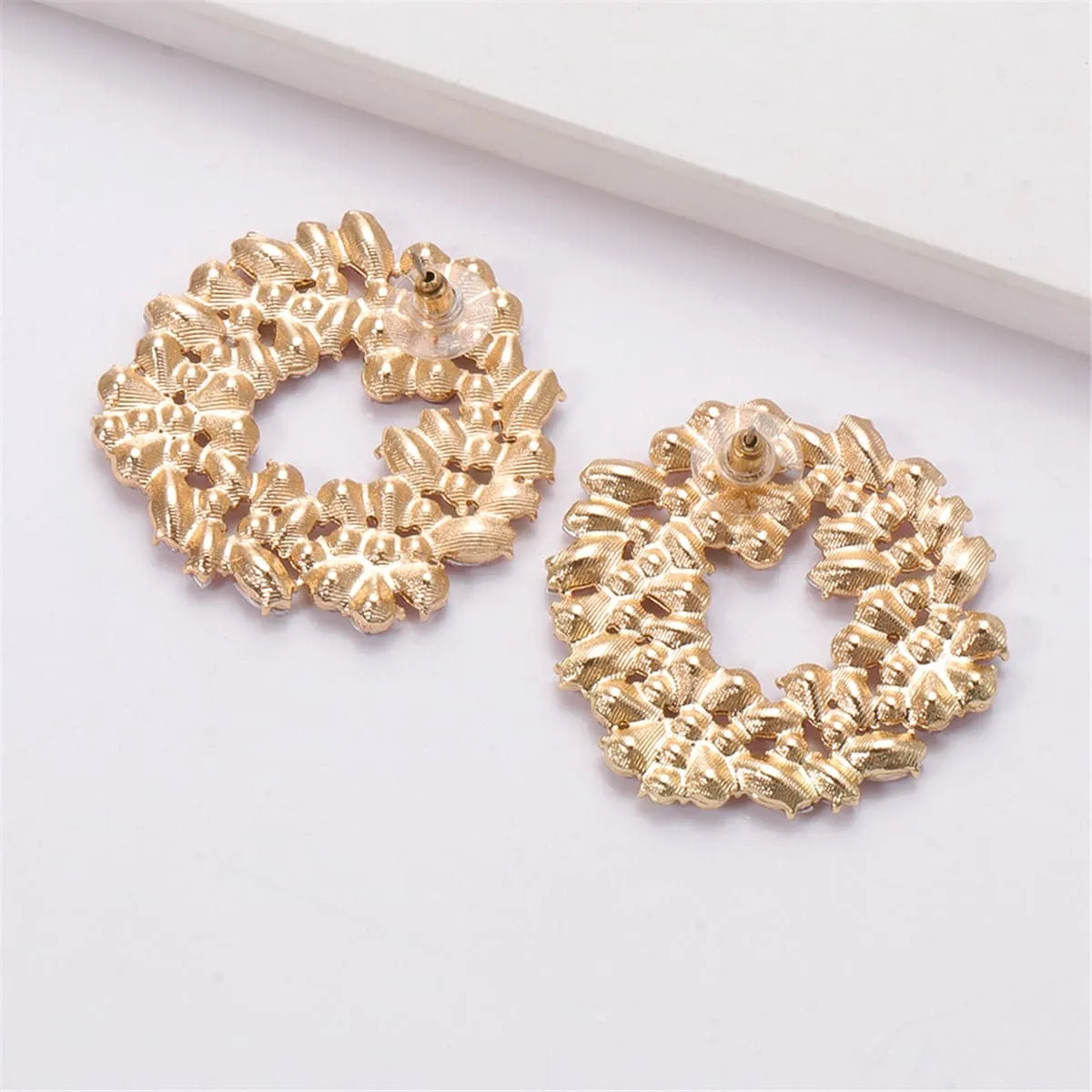 White Crystal & Cubic Zirconia Botany Stud Earrings