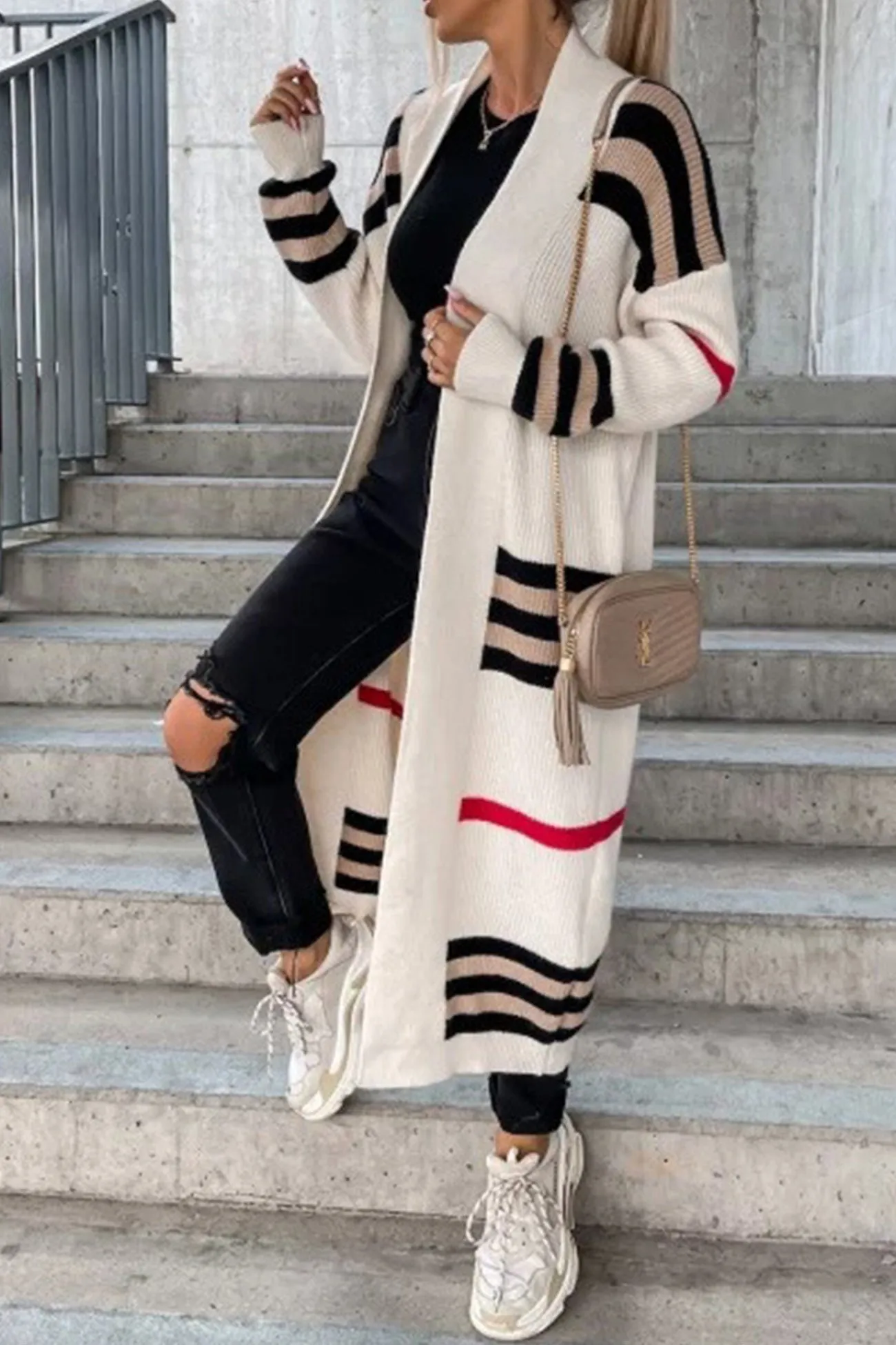 Wilma | Elegant long cardigan with open front