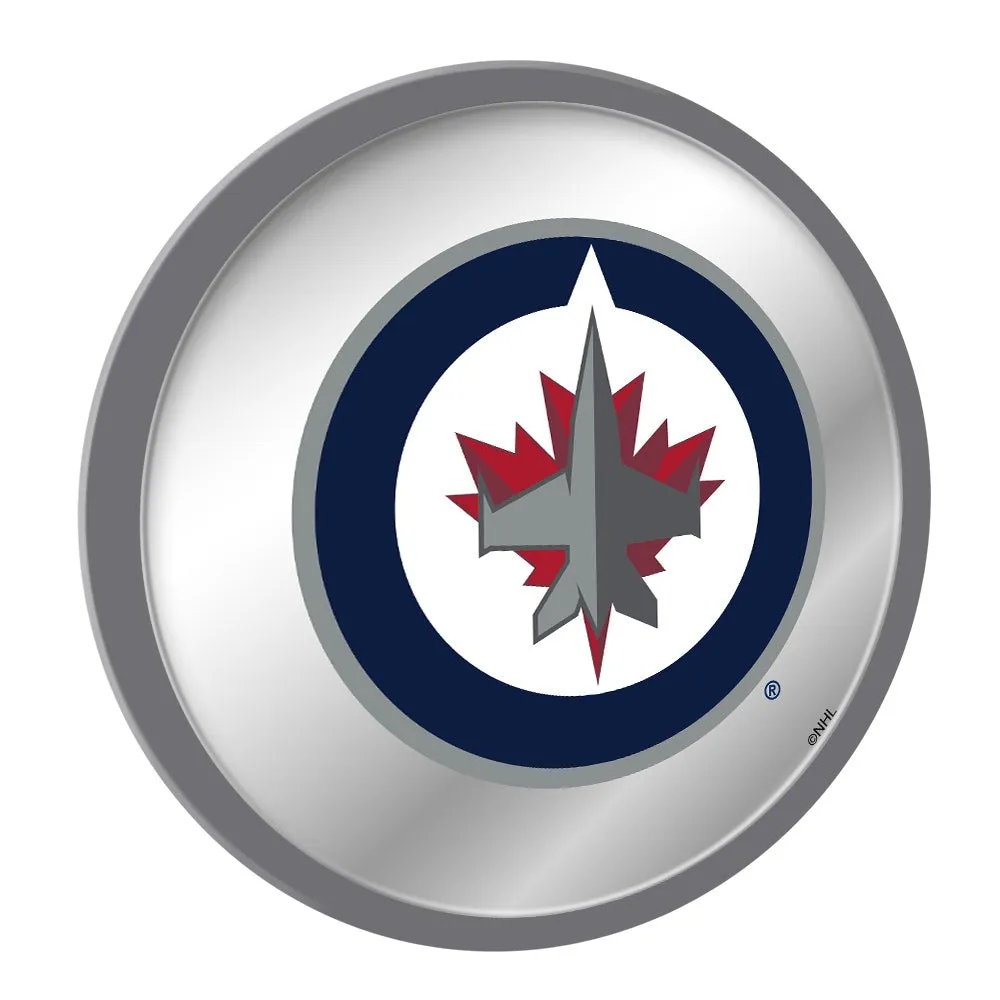 Winnipeg Jets: Modern Disc Mirrored Wall Sign