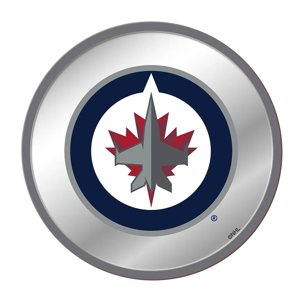 Winnipeg Jets: Modern Disc Mirrored Wall Sign